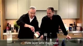 aerolatte  milk frother makes three layer caffè latte macchiato [upl. by Alexandrina]