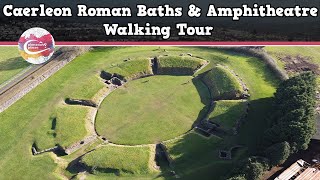 CAERLEON ROMAN BATHS amp AMPHITHEATRE WALES  Walking Tour  Pinned on Places [upl. by Rape199]