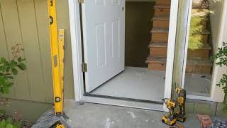 Jeld Wen Front Door Installation  Really crappy products and craftsmanship PART 1 [upl. by Dnomde]