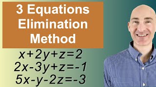 Solving Systems of 3 Equations Elimination [upl. by Doll575]