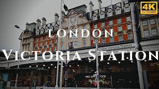 London Victoria Station Walk Through England 4K [upl. by Llerrehs]