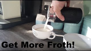 How to Get More Froth from Your Nespresso Coffee Aeroccino  Nespresso tips and help [upl. by Jorgensen]