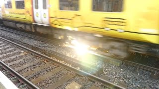 Merseyrail 507 009 making arcs at Birkdale station [upl. by Binnings]