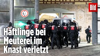 Gefängnismeuterei Polizei stürmt Knast in Thüringen  JVA Untermaßfeld [upl. by Acissj]